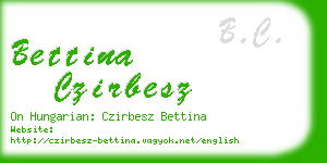 bettina czirbesz business card